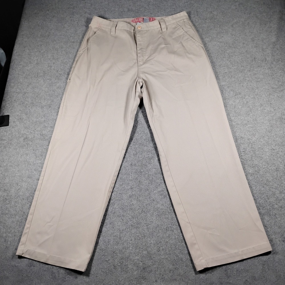 Anchor Blue Chino Khaki Pants Men's 36x30 Beige Straight Baggy Skater Y2K